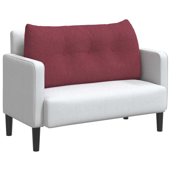 vidaXL R&uuml;cken Kissen Weinrot 100 x 24 x 50 cm Stoff