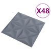 vidaXL Wandpaneele 48 pcs Origami Grau 50 x 50 cm XPS Schaum