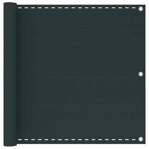 vidaXL Balkonsichtschutz Dunkelgr&uuml;n 75 x 700 cm HDPE und Aluminium