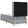 vidaXL Boxspringbett mit Matratze Hellgrau 140 x 190 cm Stoff