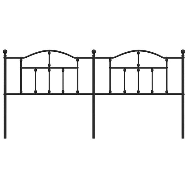 vidaXL Ersatz-Kopfteil Metall Schwarz 193 cm