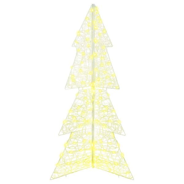 vidaXL Weihnachtsbaum mit 160 LEDs Warmes Wei&szlig; 150 cm Acryl