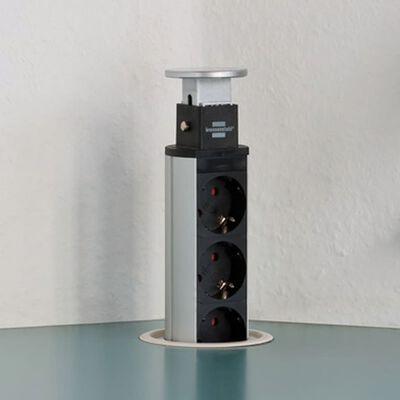Brennenstuhl Steckdosenleiste 3-fach Tower Power 2 USB-Ladebuchsen 2 m