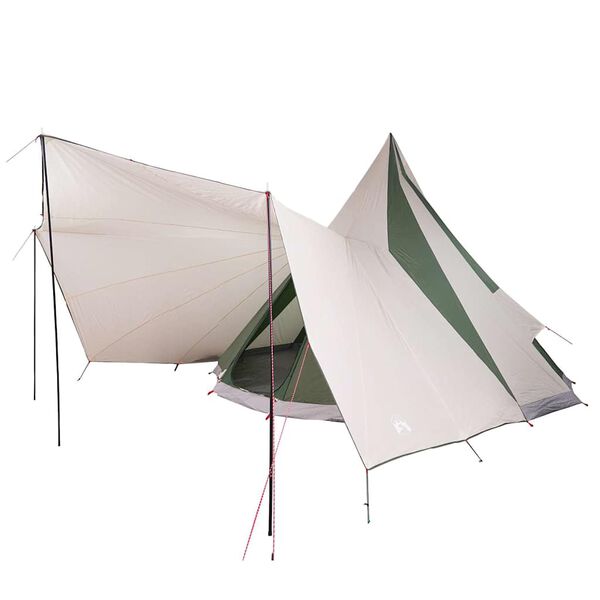 vidaXL Familien-Tipi-Zelt Tipi Gr&uuml;n und Beige 510 x 690 x 330 cm