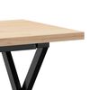 vidaXL Couchtisch X-Gestell 100x50x45,5 cm Massivholz Kiefer Stahl