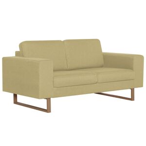 vidaXL 2-Sitzer-Sofa Stoff Gr&uuml;n