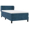 vidaXL Boxspringbett mit Matratze Dunkelblau 100x200 cm Samt