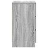 vidaXL Nachttische mit 3 Schubladen 2 Stk. Grau Sonoma 39x35x65 cm