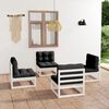 vidaXL 4-tlg. Garten-Lounge-Set mit Kissen Kiefer Massivholz