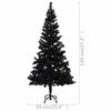 vidaXL K&uuml;nstlicher Weihnachtsbaum Beleuchtung & Kugeln Schwarz 120 cm