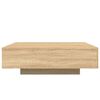 vidaXL Couchtisch mit LED-Leuchten Sonoma-Eiche 100x100x31 cm