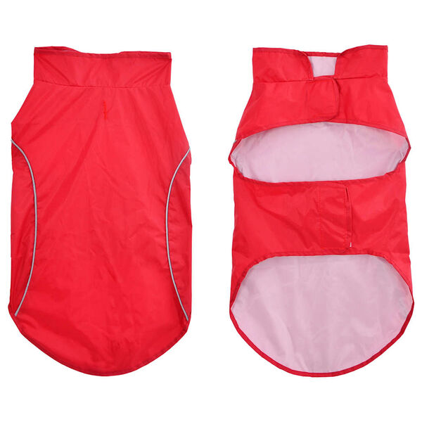 vidaXL Hunde Regenmantel mit Reflexstreifen Polyester Rot XL