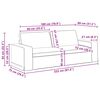 vidaXL Sofa Taupe Gesamtabmessungen: 222 x 80 x 82 cm (B x T x H) Samt