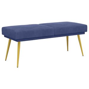 vidaXL Doppellagige Bank Polizeiblau 120 x 45 x 46 cm Samt