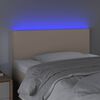 vidaXL LED Kopfteil Cappuccino-Braun 90x5x78/88 cm Kunstleder