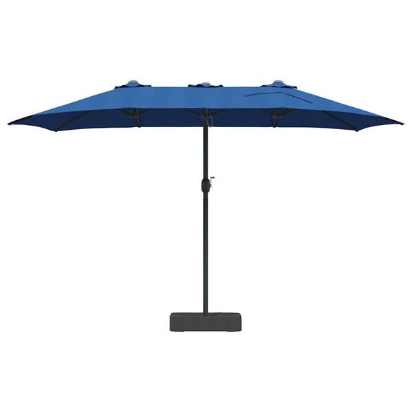 vidaXL Gartenparasol Blau 385 x 209 x 244 cm Stoff