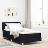vidaXL Boxspringbett mit Matratze Schwarz 90 x 190 cm Stoff