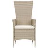 vidaXL 9-tlg. Garten-Essgruppe mit Auflagen Poly Rattan Beige