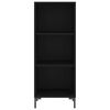 vidaXL Highboard Schwarz 34,5x34x180 cm Holzwerkstoff