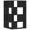vidaXL Eck-Bücherregal 4 Etagen Schwarz 85x85x140 cm Holzwerkstoff