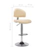 vidaXL Barhocker Cremeweiß Kunstleder