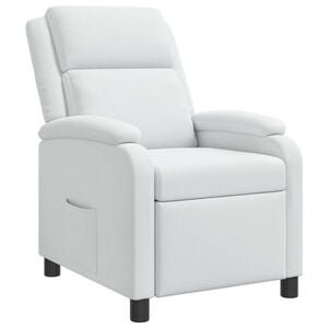vidaXL Liegesessel Wei&szlig; Stoff