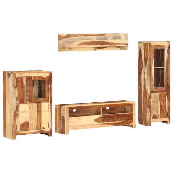 vidaXL TV-Einheit Set mit Schubladen Braun 120 x 30 x 39 cm Holz
