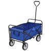 vidaXL Klappbarer Handwagen Stahl Blau