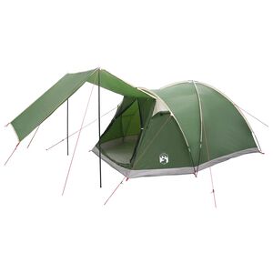 vidaXL H&uuml;tten-Zelt 4 Personen Gr&uuml;n Polyester und Stahl