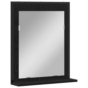 vidaXL Spiegel Schwarz Eichen-Optik 50 x 12 x 60 cm
