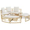 vidaXL Outdoor-Loungebett ohne Dach Poly Rattan