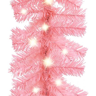 vidaXL Weihnachtsgirlande mit LED-Lichtern 20 m Rosa