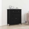 vidaXL Sideboard Schwarz Eichen-Optik 70 x 30 x 80 cm Holzwerkstoff