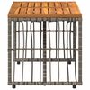 vidaXL Tisch f&uuml;r Outdoor Grau 80 x 40 x 40 cm Stahl und Poly Rattan