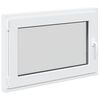 vidaXL Kellerfenster RISOR 90 x 60 cm PVC und Glas Wei&szlig;
