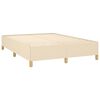 vidaXL Boxspringbett mit Matratze Creme 140x200 cm Stoff