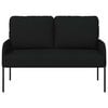 vidaXL Sofas mit Kissen 110cm Schwarz Sperrholz