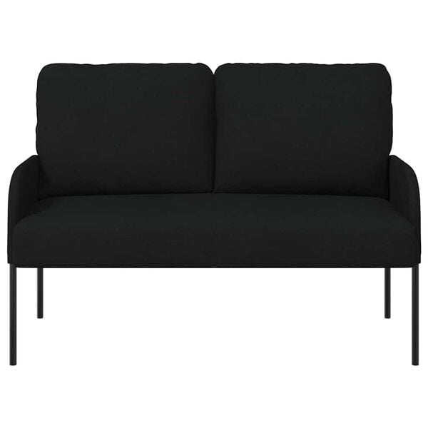 vidaXL Sofas mit Kissen 110cm Schwarz Sperrholz