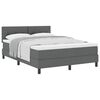 vidaXL Boxspringbett mit Kopfteil Dunkelgrau 140 x 200 cm Stoff