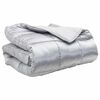 vidaXL Winterbettdecke Silber 200 x 135 cm Satin und Mikrofaser