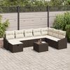 vidaXL Gartensofa-set mit Kissen mit Speicher 9 pcs Poly-Rattan