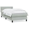 vidaXL Boxspringbett mit Matratze Hellgrau 80x210 cm Samt