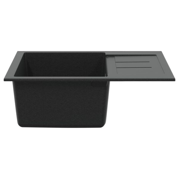 vidaXL Waschbecken Schwarz 620 x 500 mm 80% Quarz und 20% Harz