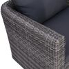 vidaXL 8-tlg. Garten-Lounge-Set mit Kissen Poly Rattan Grau
