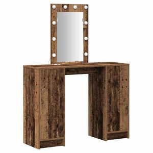 vidaXL Schminktisch mit Speicher Braun 102 x 33 x 135 cm Holzwerkstoff