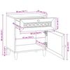 vidaXL Nachttisch mit Speicher Beige 50 x 33 x 60 cm Massivholz Akazie