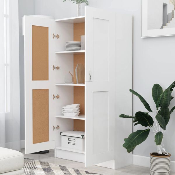 vidaXL Bücherschrank Weiß 82,5x30,5x150 cm Holzwerkstoff
