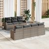 vidaXL Gartensofa-set mit Kissen 8 pcs Grau Poly-Rattan