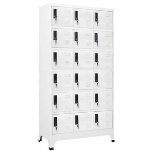 vidaXL Schlie&szlig;fachschrank Wei&szlig; 90x40x180 cm Stahl
