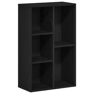 vidaXL B&uuml;cherregal Schwarz Eichen-Optik 50x25x80 cm Holzwerkstoff